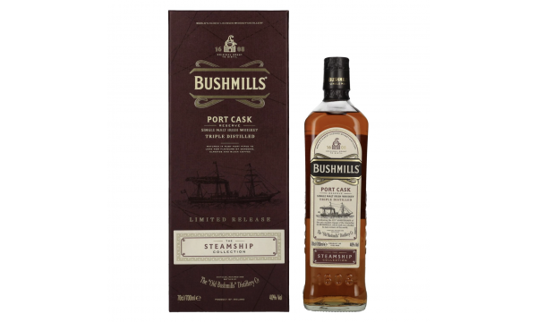 Bushmills PORT CASK Reserve The Steamship Collection 40% Vol. 0,7l dovanų dėžutėje