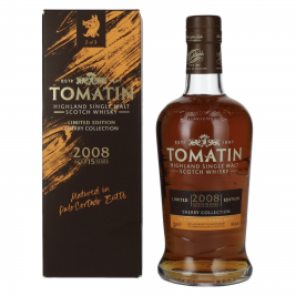 Tomatin 15 Years Old SHERRY COLLECTION Palo Cortado Sherry Butts Limited Edition 2008 46% Vol. 0,7l dovanų dėžutėje