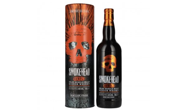 Smokehead RUM REBEL Islay Single Malt Scotch Whisky 46% Vol. 0,7l dovanų dėžutėje