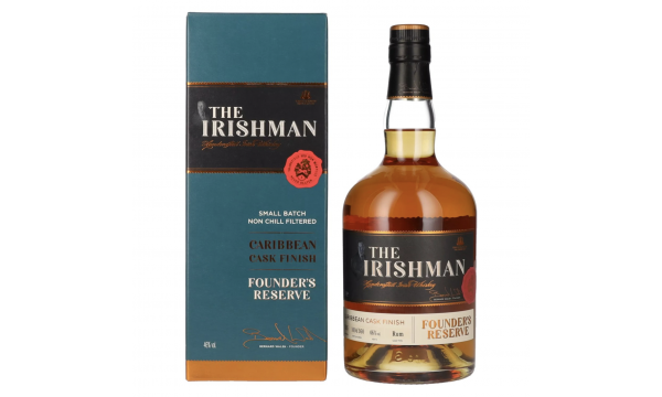The Irishman FOUNDERS RESERVE Caribbean Cask Finish 46% Vol. 0,7l dovanų dėžutėje