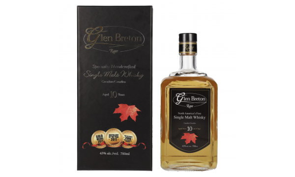 Glen Breton Rare 10 Years Old Canada's First Single Malt Whisky 43% Vol. 0,75l dovanų dėžutėje Glen Breton Rare 10 Years Old Canada's First Single Malt Whisky 43% Vol. 0,75l dovanų dėžutėje