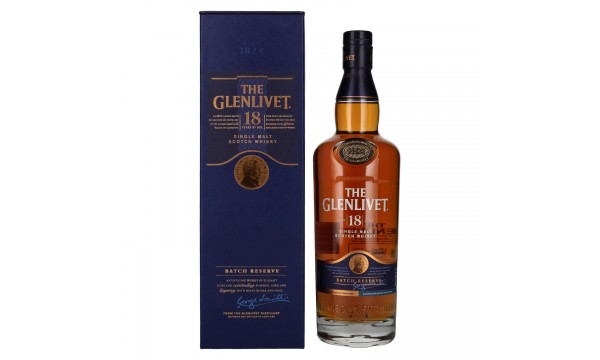 The Glenlivet 18 Years Old BATCH RESERVE Single Malt Whisky 40% Vol. 0,7l dovanų dėžutėje The Glenlivet 18 Years Old BATCH RESERVE Single Malt Whisky 40% Vol. 0,7l dovanų dėžutėje