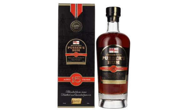 Pusser's Nelson's Blood 15 Years Old 40% Vol. 0,7l dovanų dėžutėje