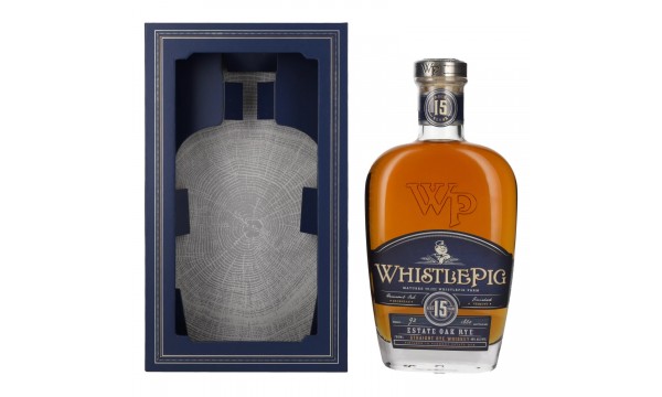 WhistlePig 15 Years Old ESTATE OAK RYE Whiskey 46% Vol. 0,7l dovanų dėžutėje