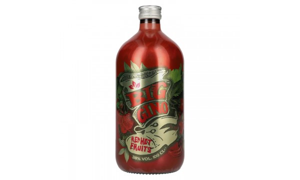 Big Gino Gin RED HOT FRUITS 38% Vol. 1l Big Gino Gin RED HOT FRUITS 38% Vol. 1l