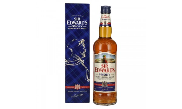 Sir Edward's SMOKY Blended Scotch Whisky 40% Vol. 0,7l dovanų dėžutėje