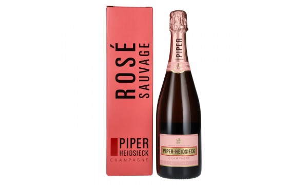 Piper-Heidsieck Champagne ROSÉ SAUVAGE Brut 12% Vol. 0,75l dovanų dėžutėje, briutas