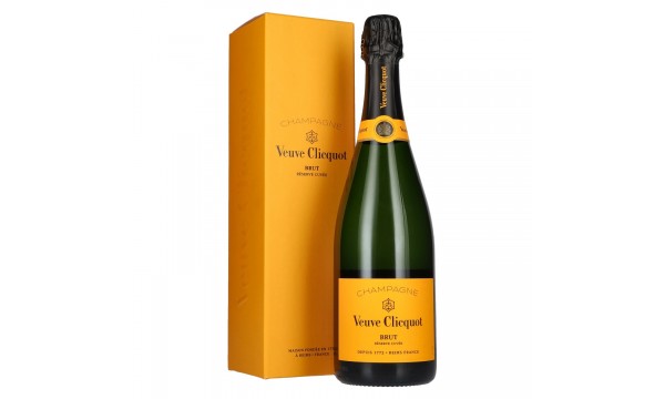 Veuve Clicquot Champagne Brut Réserve Cuvée 12,5% Vol. 0,75l dovanų dėžutėje, briutas