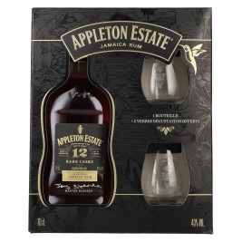 Appleton Estate 12 Years Old Rare Casks Jamaica Rum 43% Vol. 0,7l dovanų dėžutėje su 2 taurelėmis
