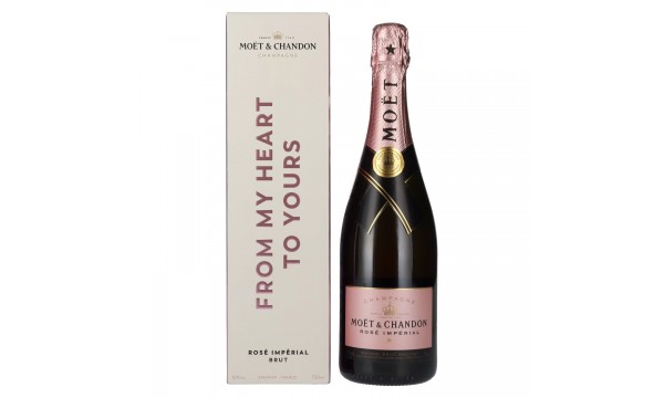 Moët & Chandon Champagne ROSÉ IMPÉRIAL Brut Say Yes To Love 12% Vol. 0,75l dovanų dėžutėje, briutas