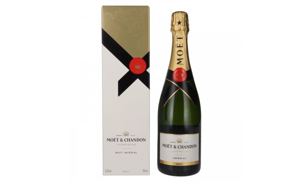 Moët & Chandon Champagne IMPÉRIAL Brut 12,5% Vol. 0,75l dovanų dėžutėje, sausas Moët & Chandon Champagne IMPÉRIAL Brut 12,5% Vol. 0,75l dovanų dėžutėje, sausas