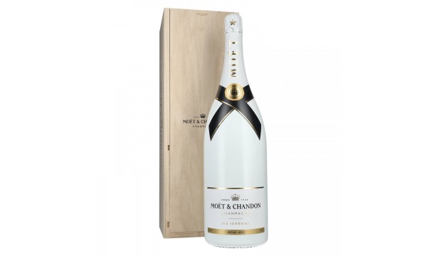 Moët & Chandon Champagne ICE IMPÉRIAL Demi-Sec 12,5% Vol. 3l medinėje dėžutėje, pusiau sausas Moët & Chandon Champagne ICE IMPÉRIAL Demi-Sec 12,5% Vol. 3l medinėje dėžutėje, pusiau sausas