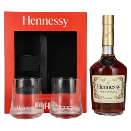 Hennessy Very Special Cognac 40% Vol. 0,7l dovanų dėžutėje su 2 taurelėmis