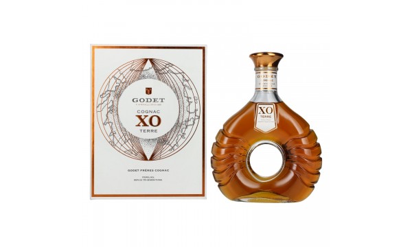 Godet Cognac XO TERRE 40% Vol. 0,7l dovanų dėžutėje