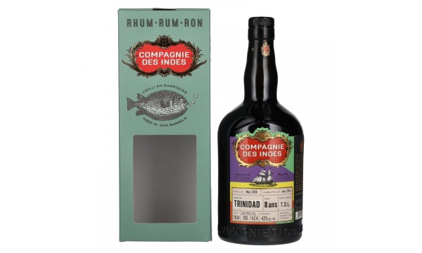 Compagnie des Indes Trinidad T.D.L Rum Single Cask Strength 8 Years Old 2016 43% Vol. 0,7l dovanų dėžutėje