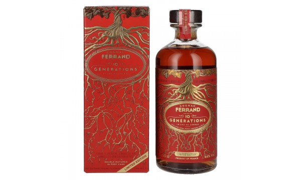 Cognac Ferrand 10 GÉNÉRATIONS Port-Cask Finish 44% Vol. 0,5l dovanų dėžutėje