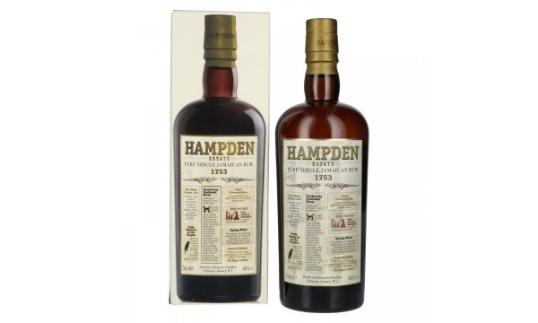 Hampden Estate 1753 3 Years Old Pure Single Jamaican Rum 46% Vol. 0,7l dovanų dėžutėje Hampden Estate 1753 3 Years Old Pure Single Jamaican Rum 46% Vol. 0,7l dovanų dėžutėje