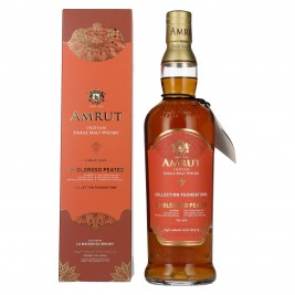 Amrut Ex-Oloroso Peated Indian Single Malt Whisky Collection Foundations 60% Vol. 0,7l dovanų dėžutėje
