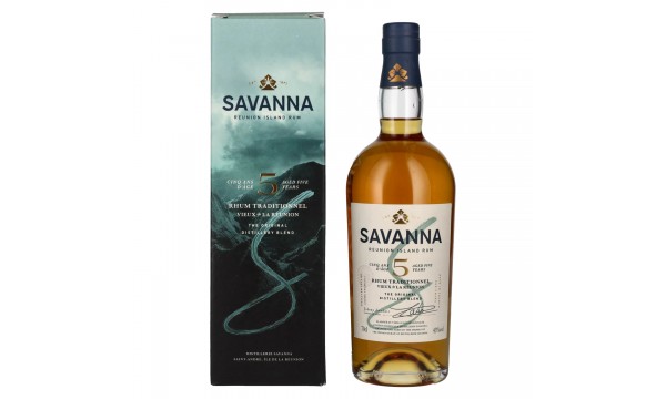Savanna 5 Years Old Traditionnel Reunion Island Rum 43% Vol. 0,7l dovanų dėžutėje