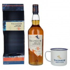 Talisker 10 Years Old Single Malt Scotch Whisky 45,8% Vol. 0,7l dovanų dėžutėje su Talisker puodeliu