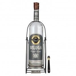 Beluga Gold Line Vodka Montenegro 40% Vol. 3l dovanų dėžutėje su supamu laikikliu ir šepetėliu