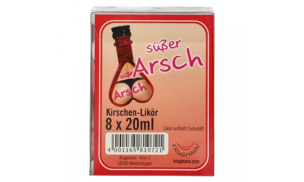 Sußer Arsch Kirschen Likör 15% Vol. 8x0,02l PET + kelnaitės