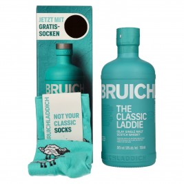 Bruichladdich THE CLASSIC LADDIE Scottish Barley Unpeated Islay Single Malt 50% Vol. 0,7l dovanų dėžutėje su kojinėmis