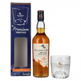 Talisker 10 Years Old Single Malt Scotch Whisky 45,8% Vol. 0,7l dovanų dėžutėje su taure