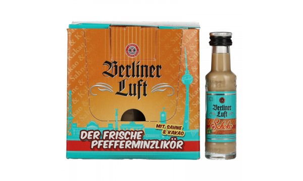 Berliner Luft SCHOKO Der Frische Pfefferminzlikör 15% Vol. 24x0,02l