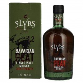 Slyrs Bavarian Peat Single Malt Cask Strength Whisky 1.2 54,3% Vol. 0,7l dovanų dėžutėje