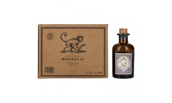 Monkey 47 Schwarzwald Dry Gin 47% Vol. 6x0,05l