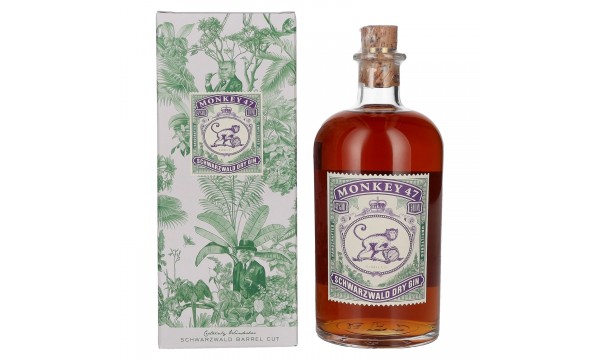Monkey 47 Schwarzwald Dry Gin Barrel Cut 47% Vol. 0,5l dovanų dėžutėje