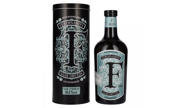 Ferdinand's Saar Dry Gin Cask Strength 66,6% Vol. 0,5l dovanų dėžutėje Ferdinand's Saar Dry Gin Cask Strength 66,6% Vol. 0,5l dovanų dėžutėje