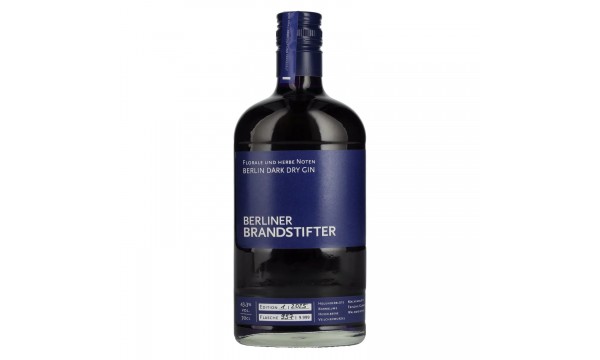 Berliner Brandstifter Berlin DARK Dry Gin Edition 1. 2024 43,3% Vol. 0,7l Berliner Brandstifter Berlin DARK Dry Gin Edition 1. 2024 43,3% Vol. 0,7l