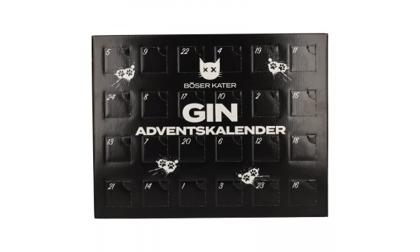 BÖSER KATER Gin Adventskalender 40% Vol. 24x0,025l