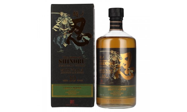 The Koshi-No The Shinobu Pure Malt 10 Years Old Lightly Peated Mizunara Oak Finish 43% Vol. 0,7l dovanų dėžutėje