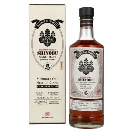 Shinobu Japanese Single Malt Toyotomi Hideyoshi Mizunara Oak 57% Vol. 0,7l dovanų dėžutėje