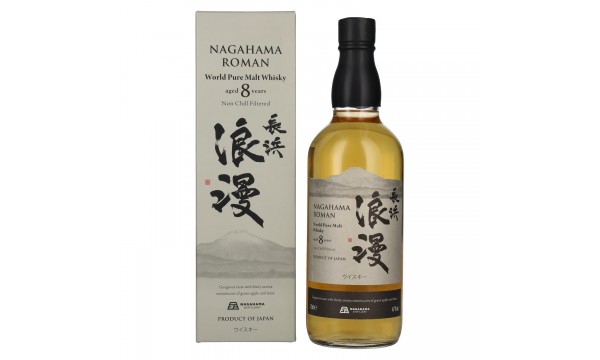 Nagahama Roman 8 Years Old Pure Malt Whisky 47% Vol. 0,7l dovanų dėžutėje