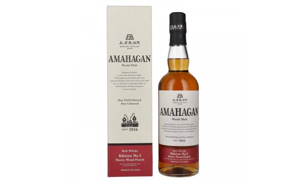 Amahagan World Malt Whisky Edition No.5 SHERRY WOOD Finish 47% Vol. 0,7l dovanų dėžutėje