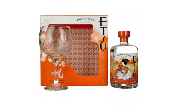 Etsu Gin DOUBLE ORANGE Limited Edition 43% Vol. 0,7l dovanų dėžutėje su stiklu Etsu Gin DOUBLE ORANGE Limited Edition 43% Vol. 0,7l dovanų dėžutėje su stiklu