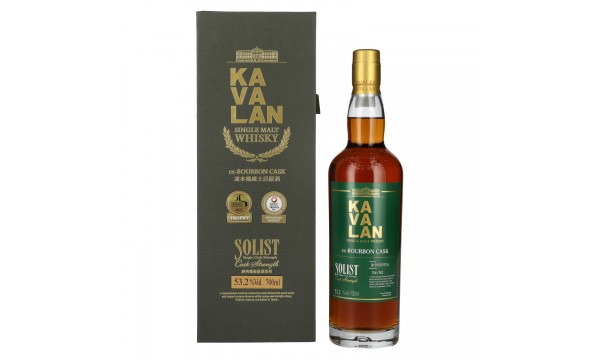Kavalan SOLIST Single Malt Whisky ex-BOURBON CASK 53,2% Vol. 0,7l dovanų dėžutėje