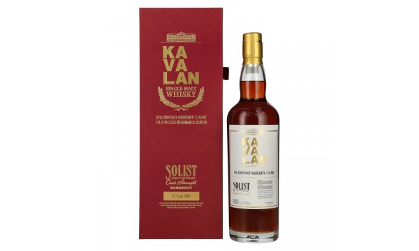 Kavalan SOLIST Single Malt Whisky Oloroso Sherry Cask 57,1% Vol. 0,7l dovanų dėžutėje Kavalan SOLIST Single Malt Whisky Oloroso Sherry Cask 57,1% Vol. 0,7l dovanų dėžutėje