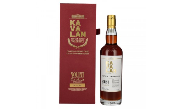 Kavalan SOLIST Single Malt Whisky OLOROSO SHERRY CASK Cask Strength 59,4% Vol. 0,7l dovanų dėžutėje