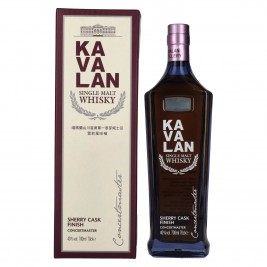 Kavalan CONCERTMASTER Sherry Cask Finish Single Malt Whisky 40% Vol. 0,7l dovanų dėžutėje