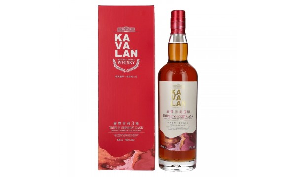 Kavalan TRIPLE SHERRY CASK Single Malt Whisky GB 40% Vol. 0,7l dovanų dėžutėje