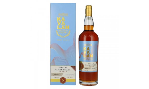 Kavalan Master's Select Reserve N°2 40% Vol. 1l dovanų dėžutėje Kavalan Master's Select Reserve N°2 40% Vol. 1l dovanų dėžutėje