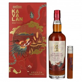 Kavalan TRIPLE SHERRY CASK Single Malt Whisky Dragon Edition 40,9% Vol. 0,7l dovanų dėžutėje su 0,05l miniatura