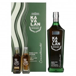 Kavalan CONCERTMASTER Port Cask Finish Single Malt Whisky 40% Vol. 0,7l dovanų dėžutėje with 2x0,05l Miniaturen
