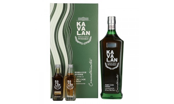 Kavalan CONCERTMASTER Port Cask Finish Single Malt Whisky 40% Vol. 0,7l dovanų dėžutėje with 2x0,05l Miniaturen Kavalan CONCERTMASTER Port Cask Finish Single Malt Whisky 40% Vol. 0,7l dovanų dėžutėje with 2x0,05l Miniaturen