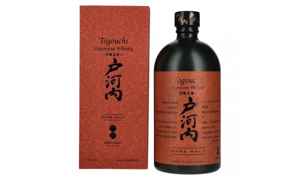 Togouchi PURE MALT Japanese Whisky 40% Vol. 0,7l dovanų dėžutėje